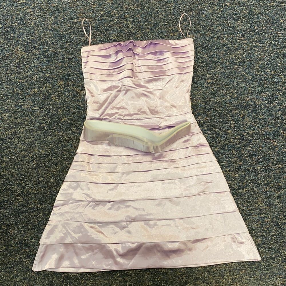 Va Va Voom Lavender Shimmer Strapless Dress sz. S